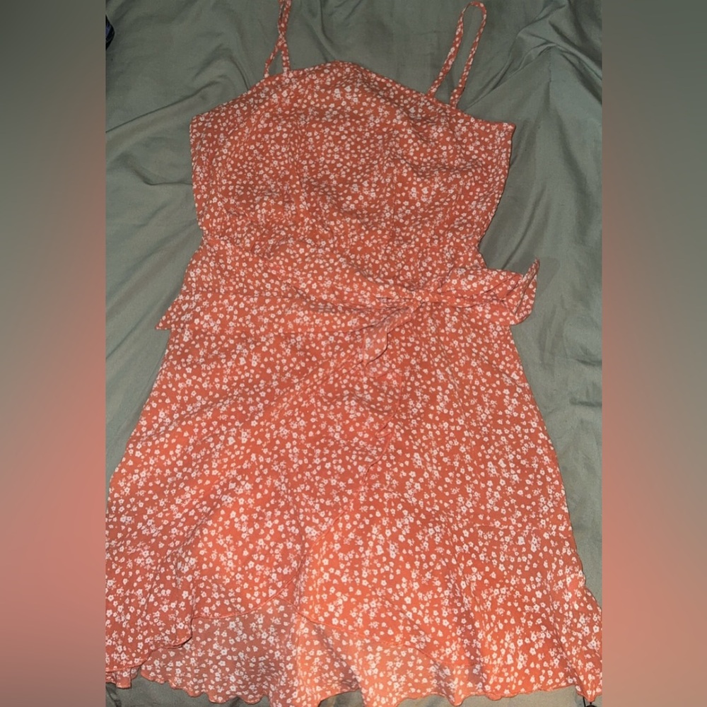 Zaful Orange Floral Dress